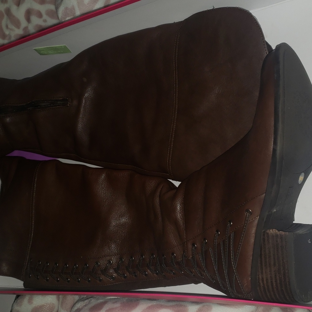 Vince Camuto VC-Bolina boots carob two tone antique size 9 - Picture 1 of 4
